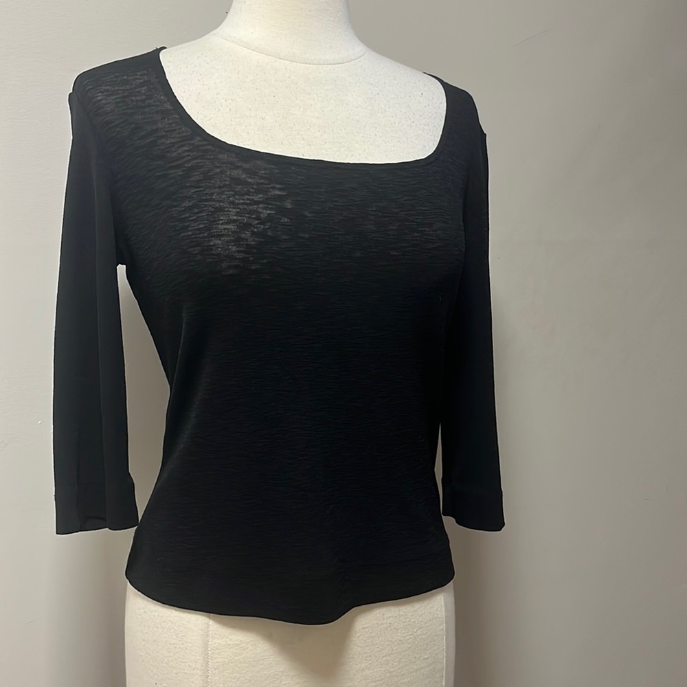 OJay large black quarter sleeve top